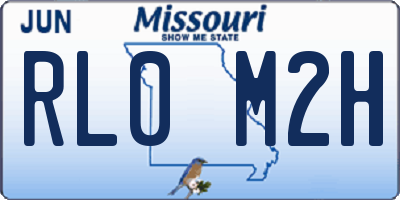 MO license plate RL0M2H