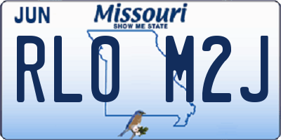 MO license plate RL0M2J