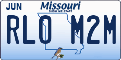 MO license plate RL0M2M
