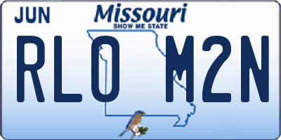 MO license plate RL0M2N