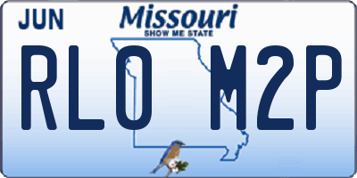 MO license plate RL0M2P