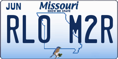 MO license plate RL0M2R