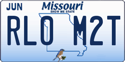 MO license plate RL0M2T