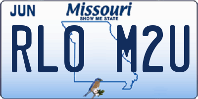 MO license plate RL0M2U