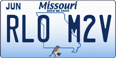 MO license plate RL0M2V