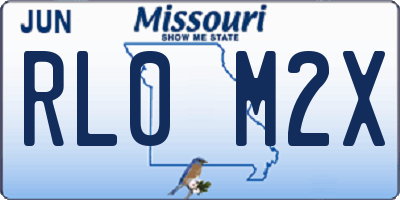 MO license plate RL0M2X