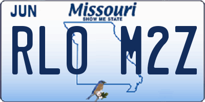 MO license plate RL0M2Z