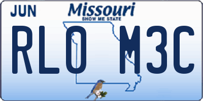 MO license plate RL0M3C