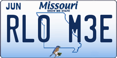 MO license plate RL0M3E