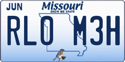 MO license plate RL0M3H