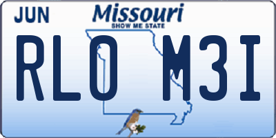 MO license plate RL0M3I