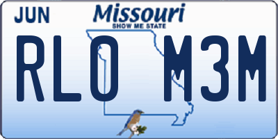 MO license plate RL0M3M