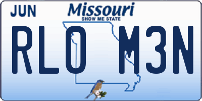 MO license plate RL0M3N