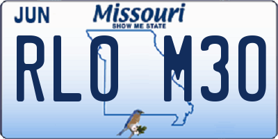 MO license plate RL0M3O
