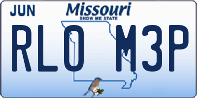MO license plate RL0M3P
