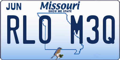 MO license plate RL0M3Q