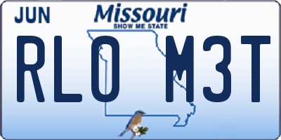 MO license plate RL0M3T