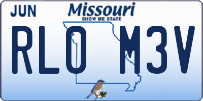 MO license plate RL0M3V
