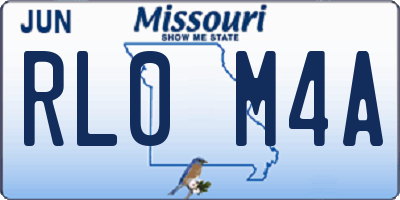 MO license plate RL0M4A