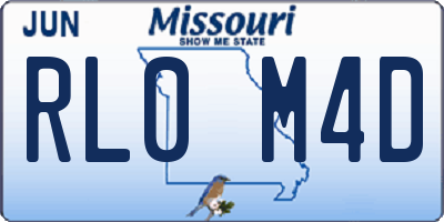 MO license plate RL0M4D
