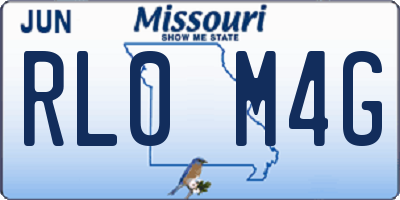 MO license plate RL0M4G