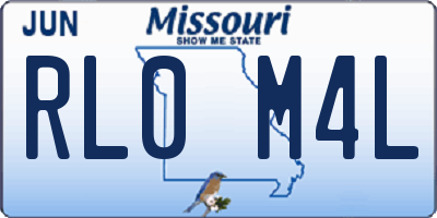 MO license plate RL0M4L