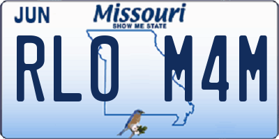 MO license plate RL0M4M