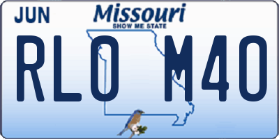 MO license plate RL0M4O