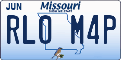MO license plate RL0M4P