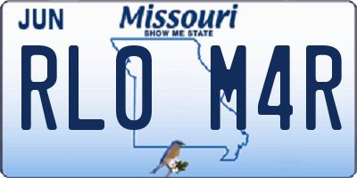 MO license plate RL0M4R