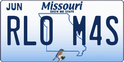 MO license plate RL0M4S