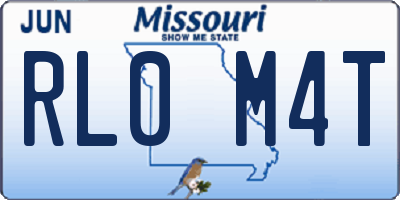 MO license plate RL0M4T