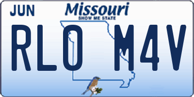 MO license plate RL0M4V