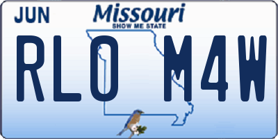 MO license plate RL0M4W