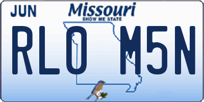 MO license plate RL0M5N