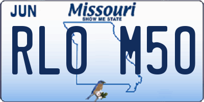 MO license plate RL0M5O