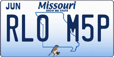 MO license plate RL0M5P