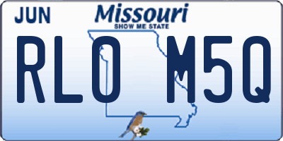 MO license plate RL0M5Q
