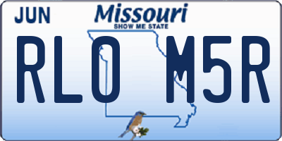 MO license plate RL0M5R