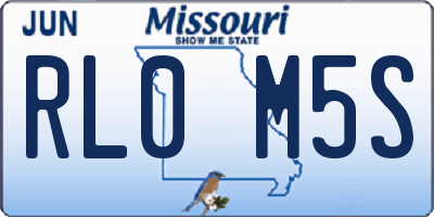 MO license plate RL0M5S