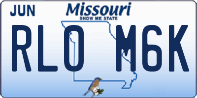 MO license plate RL0M6K
