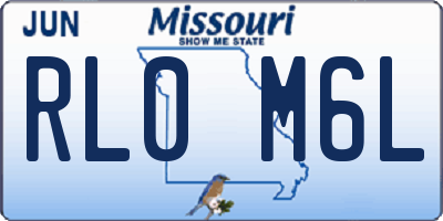 MO license plate RL0M6L