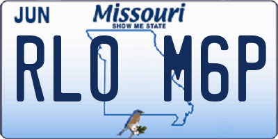 MO license plate RL0M6P
