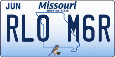 MO license plate RL0M6R