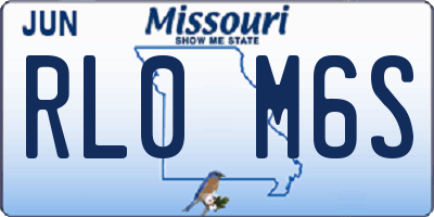 MO license plate RL0M6S