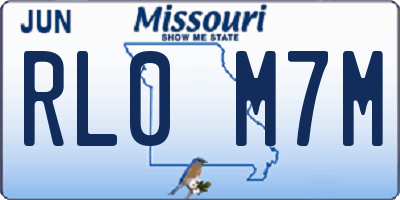 MO license plate RL0M7M
