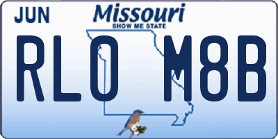 MO license plate RL0M8B