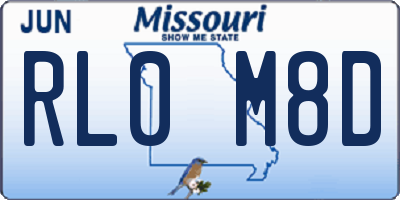 MO license plate RL0M8D