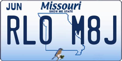 MO license plate RL0M8J