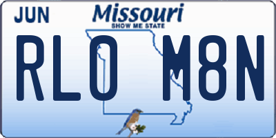 MO license plate RL0M8N